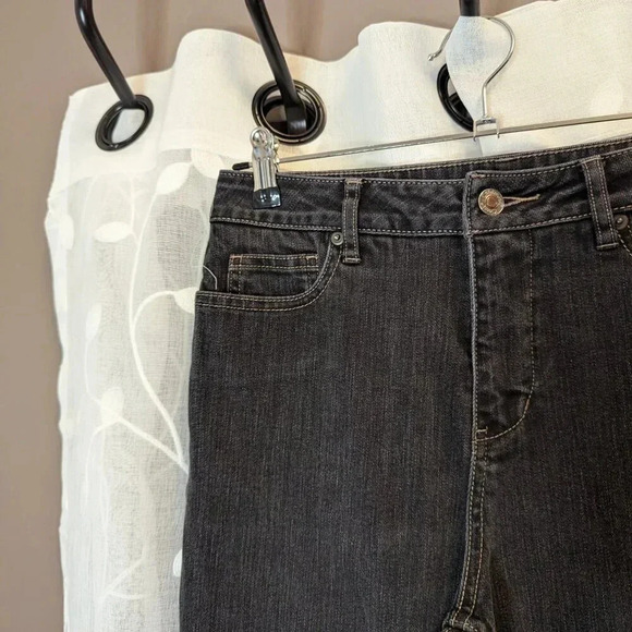 Coldwater Creek Black Wash Straight Legs Jeans, Size 6P - Picture 3 of 6